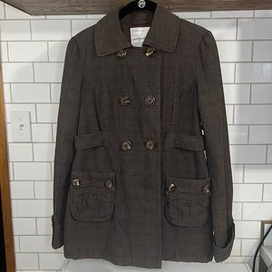 Aeropostle Quilted Jacket Coat Sz Small Brown and Purple